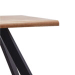 Τραπέζι Τραπεζαρίας ArteLibre AOSA Honey Maple/Μαύρο MDF/Μέταλλο 180x90x76cm - Image 4