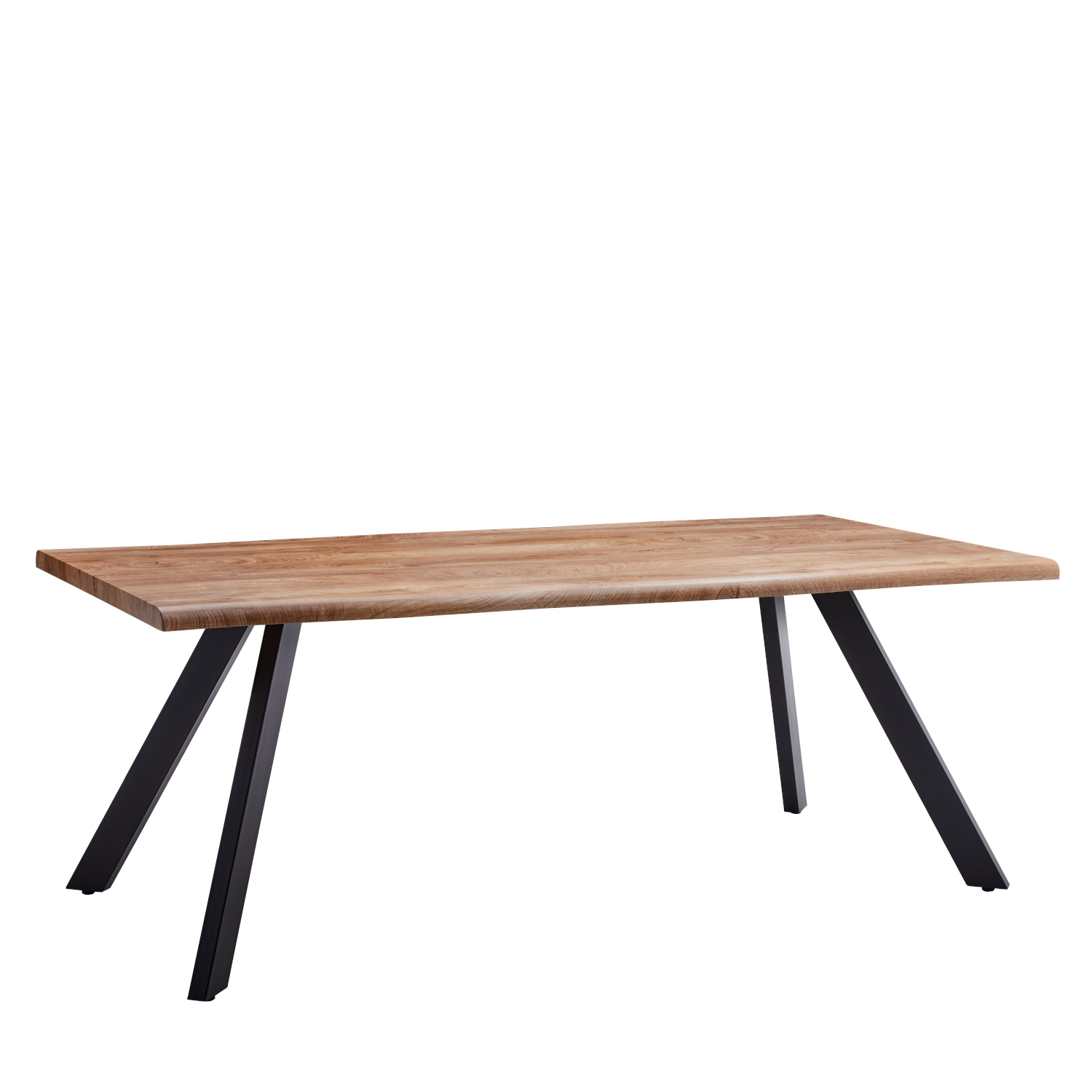 Τραπέζι Τραπεζαρίας ArteLibre AOSA Honey Maple/Μαύρο MDF/Μέταλλο 200x100x76cm Τραπέζι Τραπεζαρίας ArteLibre AOSA Honey Maple/Μαύρο MDF/Μέταλλο 200x100x76cm