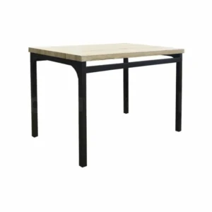 Τραπέζι Σετ (4+1) ArteLibre SERISSA Μαύρο/Μπεζ 110x70x77cm - Image 3