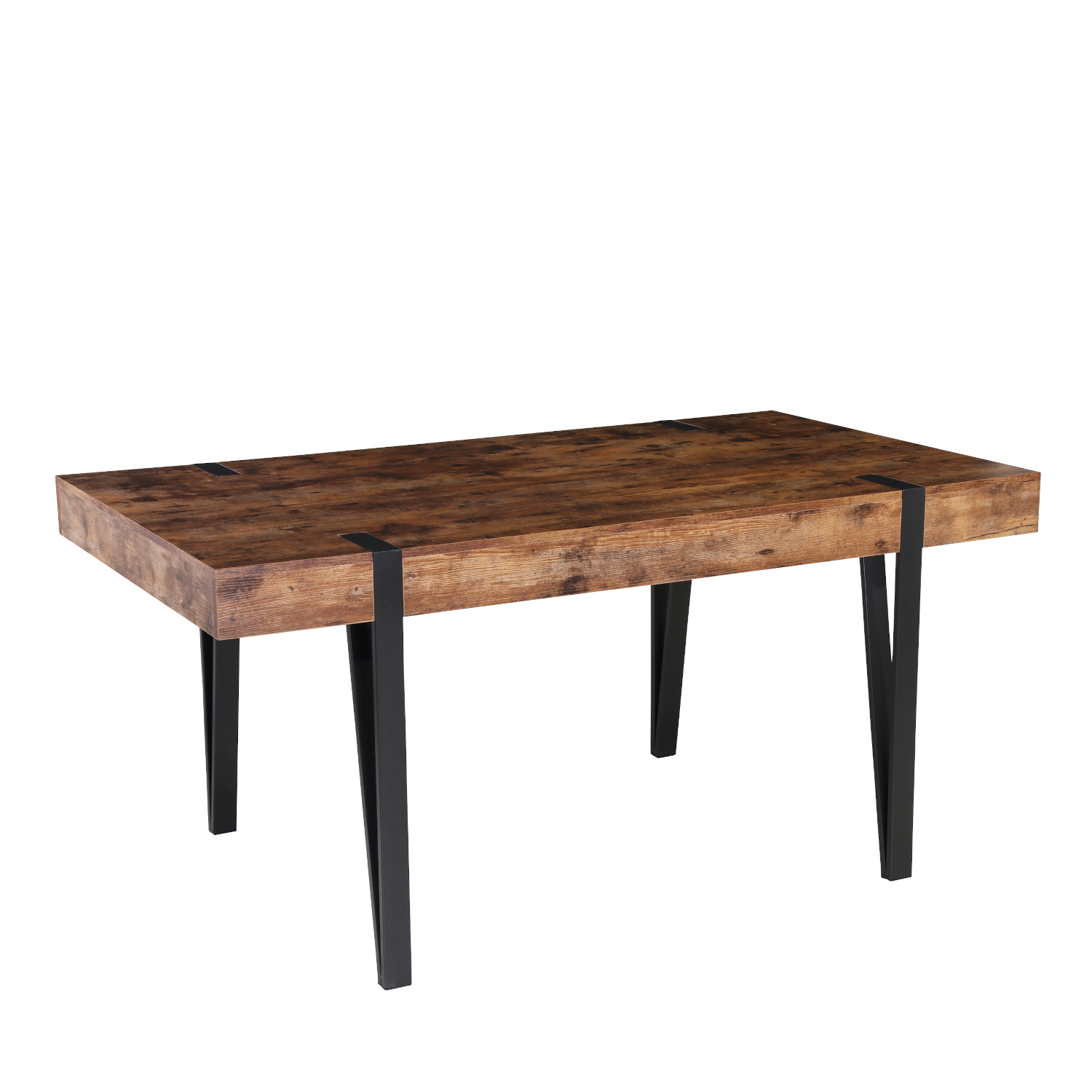 Τραπέζι Τραπεζαρίας ArteLibre ANDOR Καρυδί/Μαύρο MDF/Μέταλλο 160x90x75cm Τραπέζι Τραπεζαρίας ArteLibre ANDOR Καρυδί/Μαύρο MDF/Μέταλλο 160x90x75cm