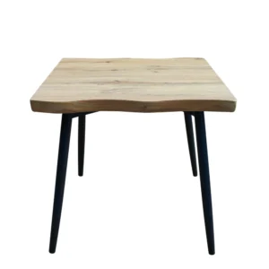 Τραπεζάκι Σαλονιού ArteLibre ALMADA Φυσικό/Μαύρο Μοριοσανίδα/Μέταλλο 60x60x45cm - Image 2