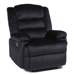 Πολυθρόνα Ανακλινόμενη ArteLibre CARINAE Μαύρο Βελούδο 93x90x100cm