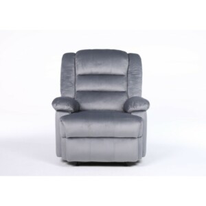 Πολυθρόνα Ανακλινόμενη ArteLibre CARINAE Γκρι Βελούδο 93x90x100cm - Image 2