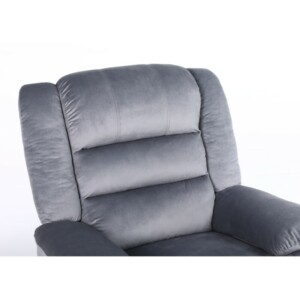 Πολυθρόνα Ανακλινόμενη ArteLibre CARINAE Γκρι Βελούδο 93x90x100cm - Image 11