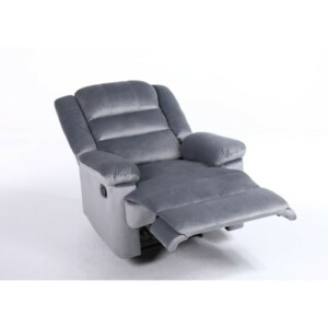 Πολυθρόνα Ανακλινόμενη ArteLibre CARINAE Γκρι Βελούδο 93x90x100cm - Image 8