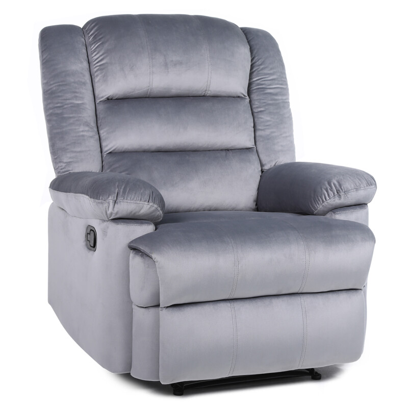 Πολυθρόνα Ανακλινόμενη ArteLibre CARINAE Γκρι Βελούδο 93x90x100cm