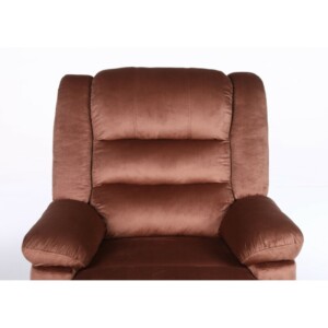 Πολυθρόνα Ανακλινόμενη ArteLibre CARINAE Καφέ Βελούδο 93x90x100cm - Image 3