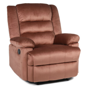 Πολυθρόνα Ανακλινόμενη ArteLibre CARINAE Καφέ Βελούδο 93x90x100cm