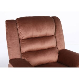 Πολυθρόνα Ανακλινόμενη ArteLibre CARINAE Καφέ Βελούδο 93x90x100cm - Image 5