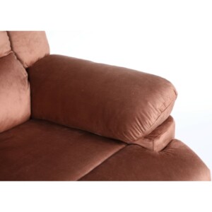 Πολυθρόνα Ανακλινόμενη ArteLibre CARINAE Καφέ Βελούδο 93x90x100cm - Image 6