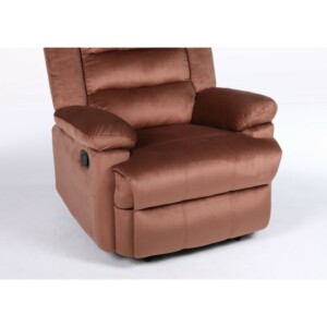 Πολυθρόνα Ανακλινόμενη ArteLibre CARINAE Καφέ Βελούδο 93x90x100cm - Image 8