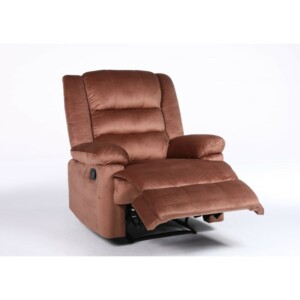 Πολυθρόνα Ανακλινόμενη ArteLibre CARINAE Καφέ Βελούδο 93x90x100cm - Image 9