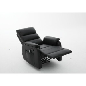 Πολυθρόνα Ανακλινόμενη ArteLibre RIGIL Με Λειτουργία Μασάζ Μαύρο PU 75x87x102cm - Image 12