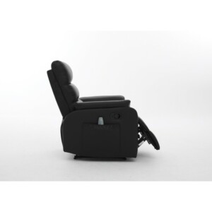 Πολυθρόνα Ανακλινόμενη ArteLibre RIGIL Με Λειτουργία Μασάζ Μαύρο PU 75x87x102cm - Image 15