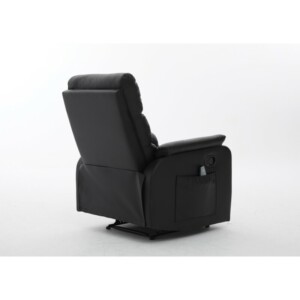 Πολυθρόνα Ανακλινόμενη ArteLibre RIGIL Με Λειτουργία Μασάζ Μαύρο PU 75x87x102cm - Image 17