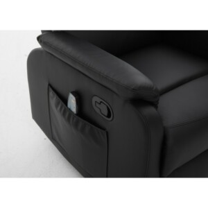 Πολυθρόνα Ανακλινόμενη ArteLibre RIGIL Με Λειτουργία Μασάζ Μαύρο PU 75x87x102cm - Image 7