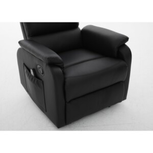 Πολυθρόνα Ανακλινόμενη ArteLibre RIGIL Με Λειτουργία Μασάζ Μαύρο PU 75x87x102cm - Image 8