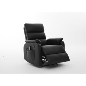 Πολυθρόνα Ανακλινόμενη ArteLibre RIGIL Με Λειτουργία Μασάζ Μαύρο PU 75x87x102cm - Image 10