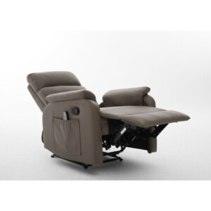 Πολυθρόνα Ανακλινόμενη ArteLibre RIGIL Με Λειτουργία Μασάζ Καφέ PU 75x87x102cm - Image 11