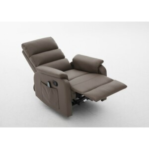 Πολυθρόνα Ανακλινόμενη ArteLibre RIGIL Με Λειτουργία Μασάζ Καφέ PU 75x87x102cm - Image 12