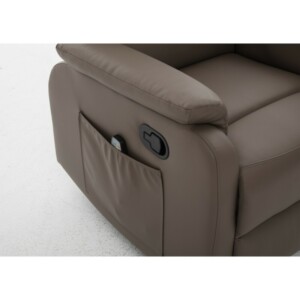 Πολυθρόνα Ανακλινόμενη ArteLibre RIGIL Με Λειτουργία Μασάζ Καφέ PU 75x87x102cm - Image 7