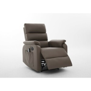 Πολυθρόνα Ανακλινόμενη ArteLibre RIGIL Με Λειτουργία Μασάζ Καφέ PU 75x87x102cm - Image 10