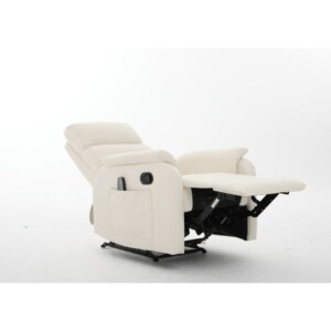 Πολυθρόνα Ανακλινόμενη ArteLibre RIGIL Με Λειτουργία Μασάζ Μπεζ PU 75x87x102cm - Image 11