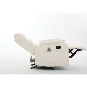 Πολυθρόνα Ανακλινόμενη ArteLibre RIGIL Με Λειτουργία Μασάζ Μπεζ PU 75x87x102cm - Image 14