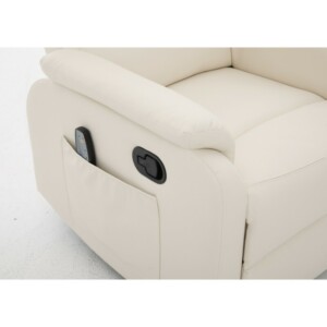 Πολυθρόνα Ανακλινόμενη ArteLibre RIGIL Με Λειτουργία Μασάζ Μπεζ PU 75x87x102cm - Image 7