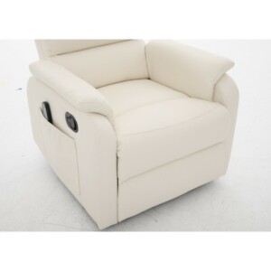 Πολυθρόνα Ανακλινόμενη ArteLibre RIGIL Με Λειτουργία Μασάζ Μπεζ PU 75x87x102cm - Image 8