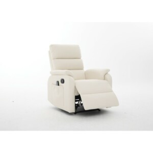 Πολυθρόνα Ανακλινόμενη ArteLibre RIGIL Με Λειτουργία Μασάζ Μπεζ PU 75x87x102cm - Image 10