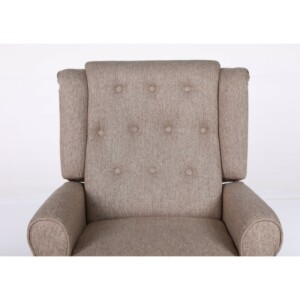 Πολυθρόνα Ανακλινόμενη ArteLibre ALNAIR Καφέ Ύφασμα 78x85x104cm - Image 3