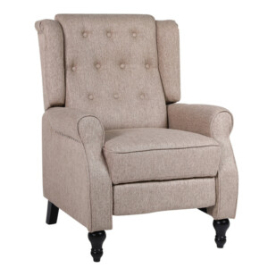 Πολυθρόνα Ανακλινόμενη ArteLibre ALNAIR Καφέ Ύφασμα 78x85x104cm