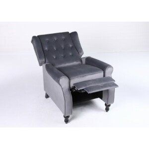 Πολυθρόνα Ανακλινόμενη ArteLibre ALNAIR Γκρι Βελούδο 78x85x104cm - Image 11