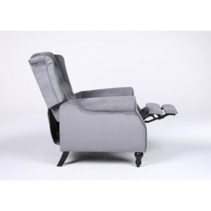 Πολυθρόνα Ανακλινόμενη ArteLibre ALNAIR Γκρι Βελούδο 78x85x104cm - Image 14