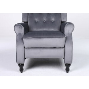 Πολυθρόνα Ανακλινόμενη ArteLibre ALNAIR Γκρι Βελούδο 78x85x104cm - Image 4