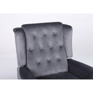 Πολυθρόνα Ανακλινόμενη ArteLibre ALNAIR Γκρι Βελούδο 78x85x104cm - Image 5