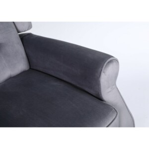 Πολυθρόνα Ανακλινόμενη ArteLibre ALNAIR Γκρι Βελούδο 78x85x104cm - Image 7