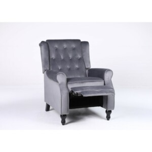 Πολυθρόνα Ανακλινόμενη ArteLibre ALNAIR Γκρι Βελούδο 78x85x104cm - Image 10