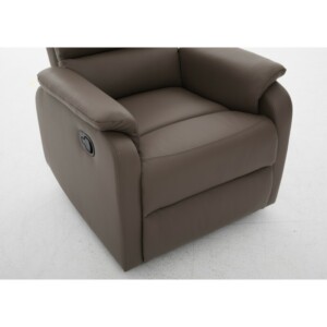 Πολυθρόνα Ανακλινόμενη ArteLibre TALITHA Καφέ PU 79x97x101cm - Image 8