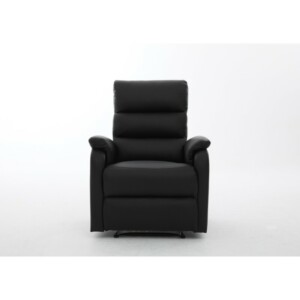 Πολυθρόνα Ανακλινόμενη ArteLibre TALITHA Μαύρο PU 79x97x101cm - Image 2