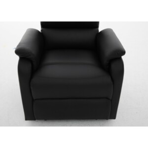 Πολυθρόνα Ανακλινόμενη ArteLibre TALITHA Μαύρο PU 79x97x101cm - Image 4