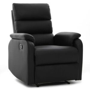Πολυθρόνα Ανακλινόμενη ArteLibre TALITHA Μαύρο PU 79x97x101cm