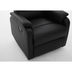 Πολυθρόνα Ανακλινόμενη ArteLibre TALITHA Μαύρο PU 79x97x101cm - Image 8