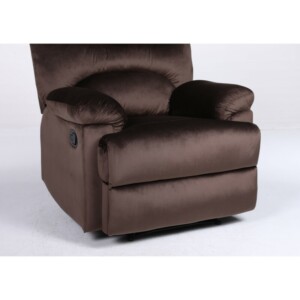 Πολυθρόνα Ανακλινόμενη ArteLibre NASHIRA Καφέ Βελούδο 88x90x99cm - Image 8