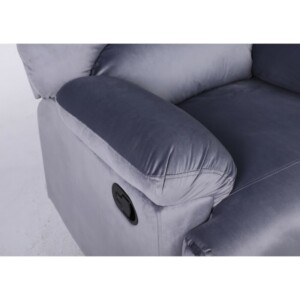 Πολυθρόνα Ανακλινόμενη ArteLibre NASHIRA Γκρι Βελούδο 88x90x99cm - Image 7