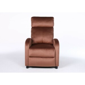 Πολυθρόνα Ανακλινόμενη ArteLibre TUREIS Καφέ Βελούδο 68x86x99cm - Image 2