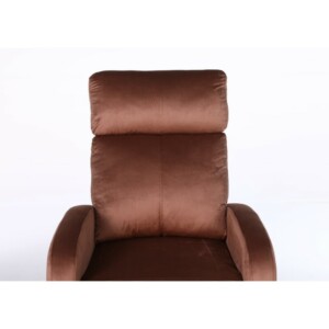 Πολυθρόνα Ανακλινόμενη ArteLibre TUREIS Καφέ Βελούδο 68x86x99cm - Image 3