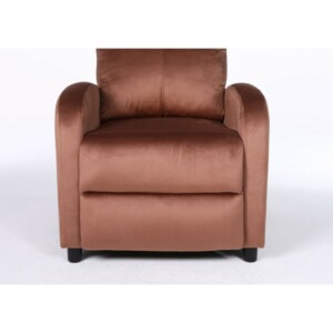 Πολυθρόνα Ανακλινόμενη ArteLibre TUREIS Καφέ Βελούδο 68x86x99cm - Image 4