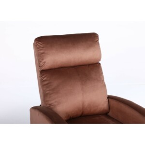 Πολυθρόνα Ανακλινόμενη ArteLibre TUREIS Καφέ Βελούδο 68x86x99cm - Image 5